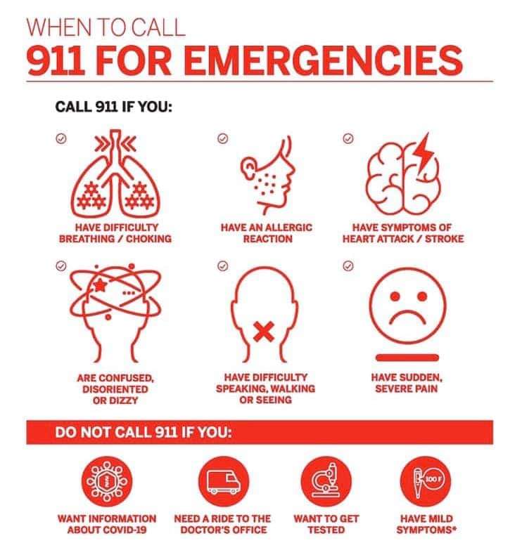 signs when to call 911