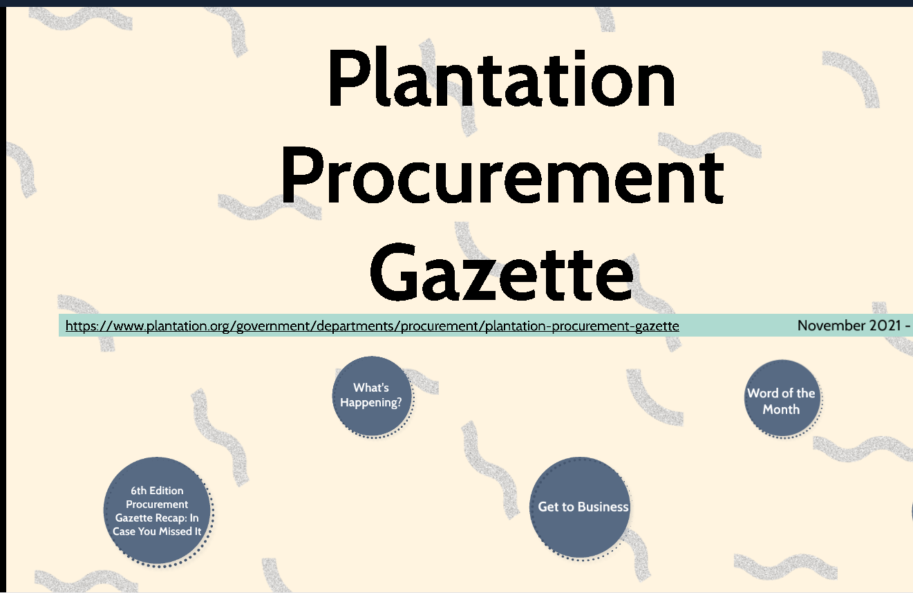 Procurement Gazette November 2021