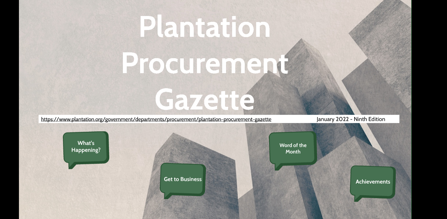 Procurement Gazette Jan 2022