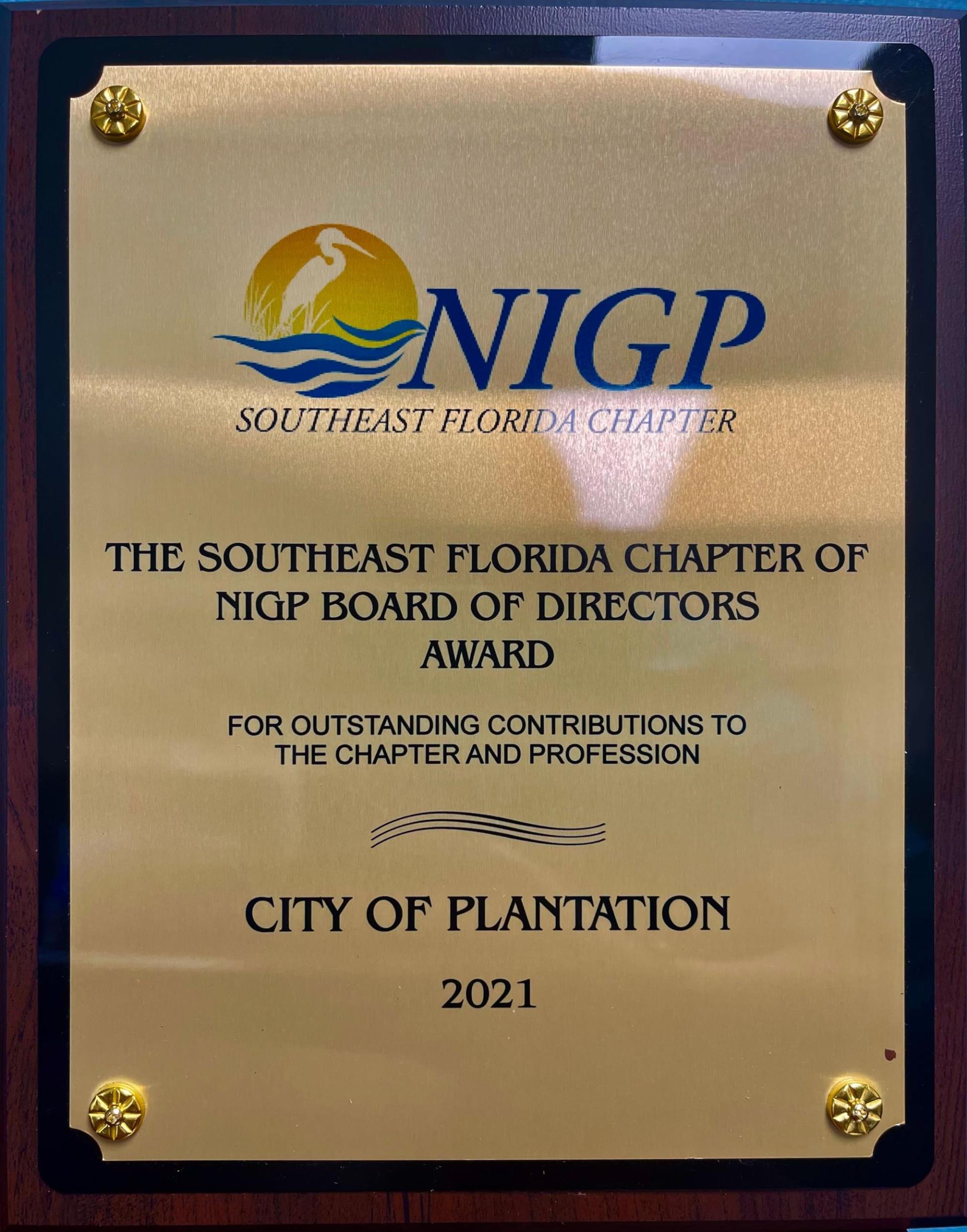 NIGP Award 2021