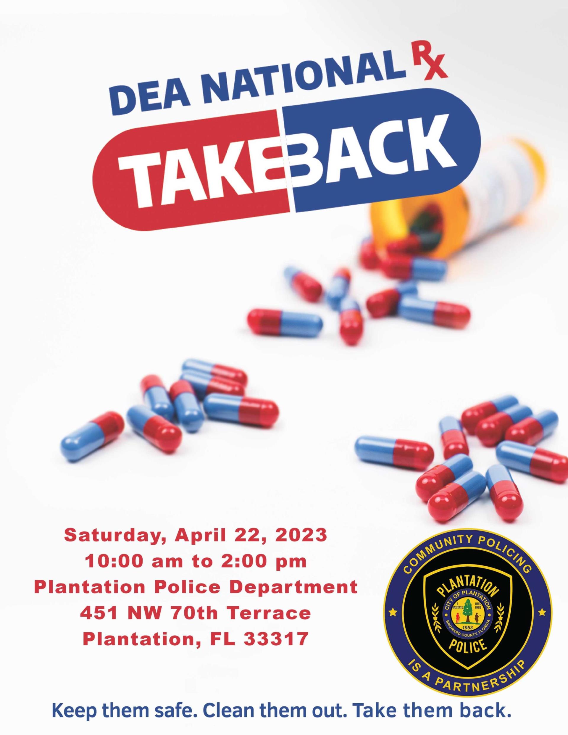 DEA-Drug-Takeback Plantation PD 4.22.23