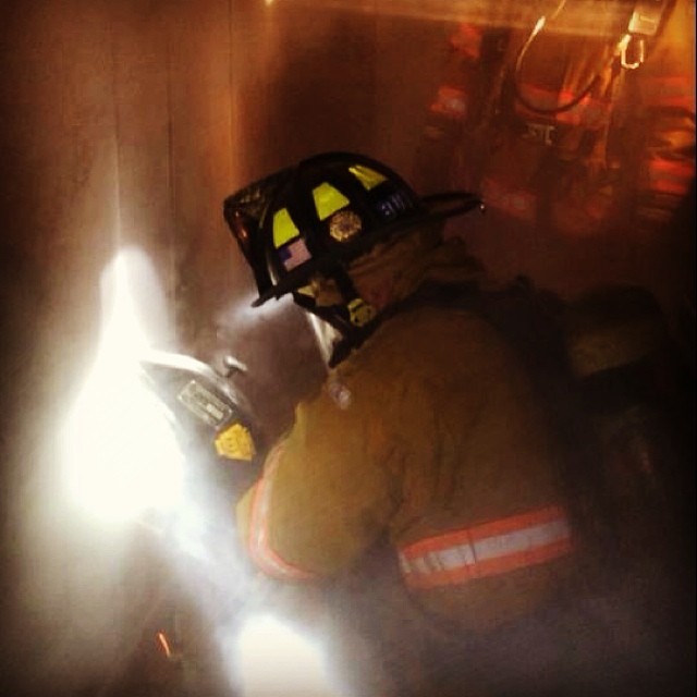 firefighter at work