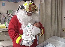 Santa with a baby